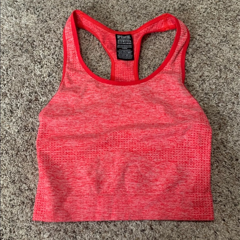VS PINK SEAMLESS CROP TOP